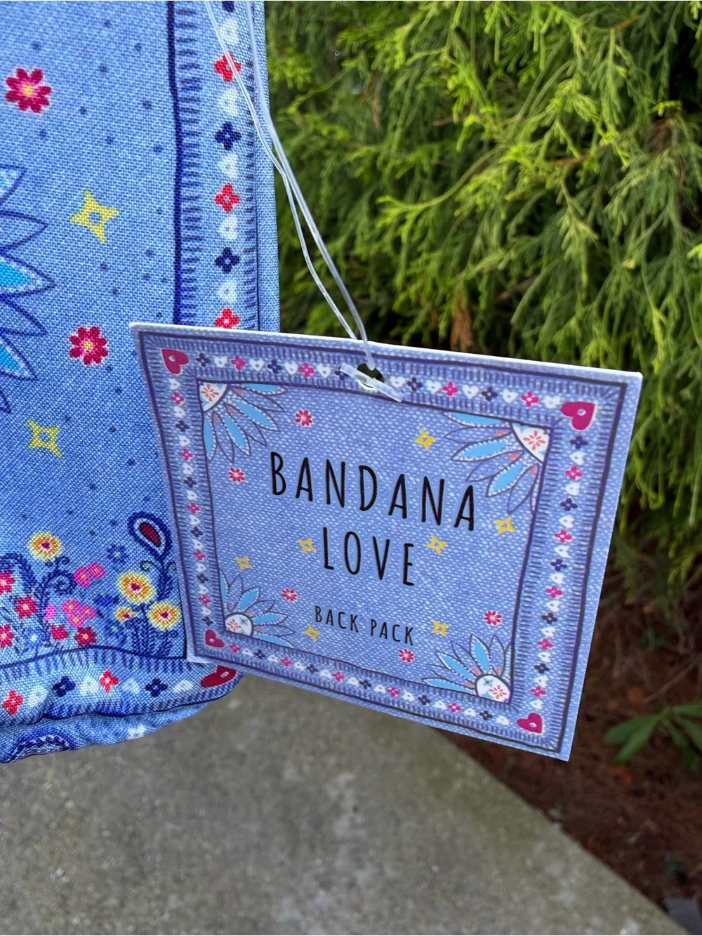 Brighton Love Bandana Paisley Butterfly Backpack Blue NWT